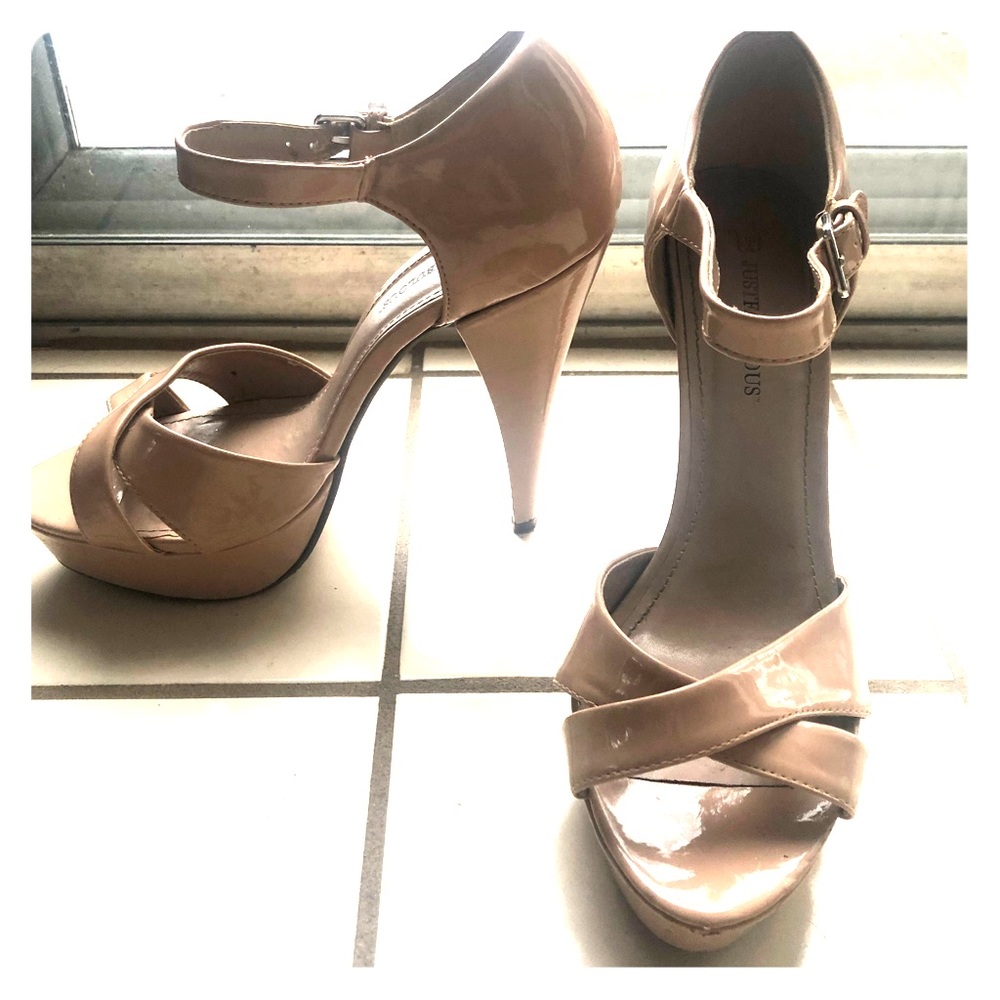 Nude cream heels